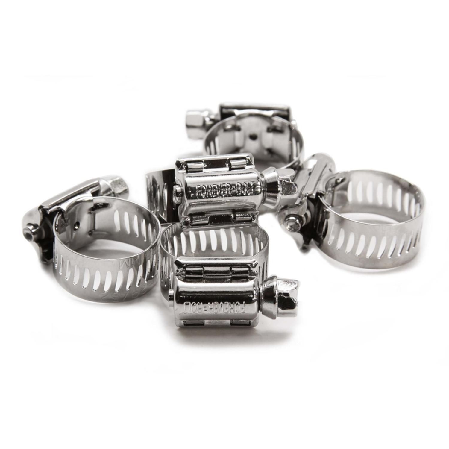FOREVERBOLT 7/16 in to 25/32 in. SAE 6 Silver Hose Clamp Stainless Steel Band