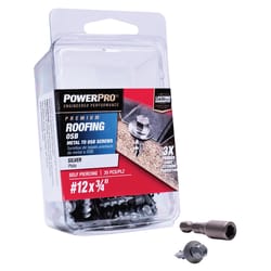 HILLMAN Power Pro No. 12 Ga. X .75 in. L Hex Drive Washer Head Coarse Roofing Screws