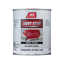 Ace Rust Stop Indoor/Outdoor Gloss Neutral Base Oil-Based Enamel Rust Prevention Paint 1 qt