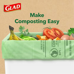 Glad 2.6 gal No Scent Compost Bags Open 22 pk