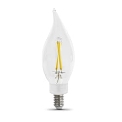 Feit CA10 (Flame Tip) E12 (Candelabra) LED Bulb Soft White 25 Watt Equivalence 2 pk