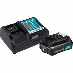 Makita 12V MAX CXT 2 Ah Lithium-Ion Slide Battery and Charger Starter Kit 2 pc