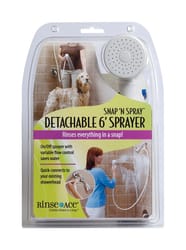 Rinse Ace Snap N Spray Polished Plastic Shower Head