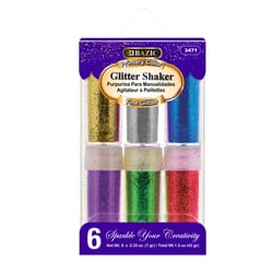 Bazic Products Metallic Assorted Primary Glitter Shaker Exterior and Interior 0.25 oz