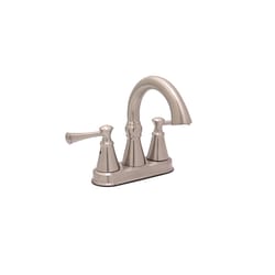 Huntington Brass Woodbury Satin Nickel Centerset Bathroom Sink Faucet 4 in.