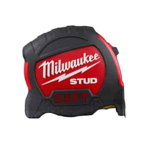 Milwaukee  STUD  25 ft. L x 2.24 in. W Closed Case  Tape Measure  Red  SAE  1 pk 