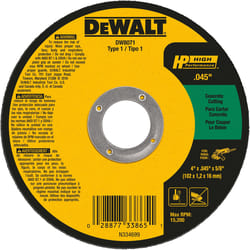 DeWalt 4 in. D X 5/8 in. Fiberglass Cut-Off Wheel