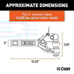 CURT 2.31 in. Receiver-Mount Ball and Pintle Hitch