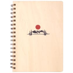 Denik 5 in. W X 8 in. L Spiral Pink Mountain Sunrise Notebook