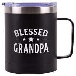 P Graham Dunn 12 oz Black Blessed Grandpa Tumbler with Lid