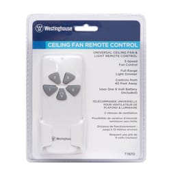 Westinghouse 1.25 amps Remote Control White 1 pk