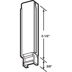 Prime-Line 0.38 in. D X 2.5 in. L Matte White Plastic Guide 2 pc