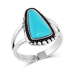Montana Silversmiths Women's Ways of the West Silver/Turquoise Ring Water Resistant One Size Fits Mo