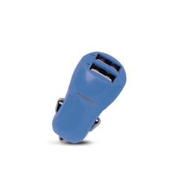Fusebox Blue 2 Port USB Car Charger For All Mobile Devices