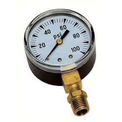 Parts 2O 2 in. Stainless Steel Pressure Gauge 100 psi