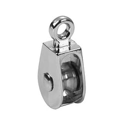 Campbell 2 in. D Nickel Zinc Single Sheave Rigid Eye Pulley