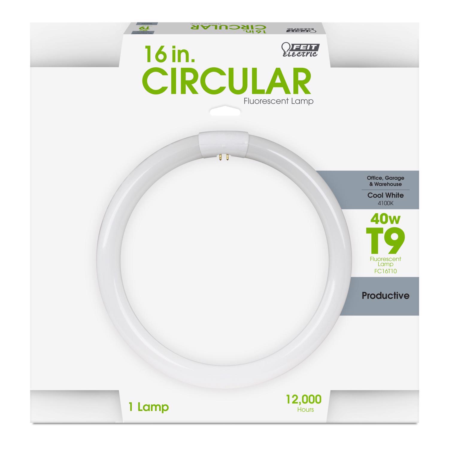 Photos - Light Bulb Feit Legacy Bulbs 40 W T9 15.9 in. D X 15.9 in. L Fluorescent Bulb Cool White Circular 4100 K 1 pk FC16T10/CW