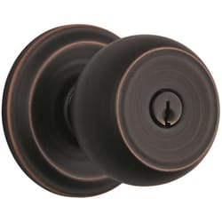 Brinks Push Pull Rotate Stafford Oil Rubbed Bronze Entry Knob KW1 1.75 in.