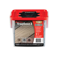 FastenMaster TrapEase 3 No. 10 X 2-1/2 in. L Torx TTAP Flat Head Composite Deck Screws 350 pc