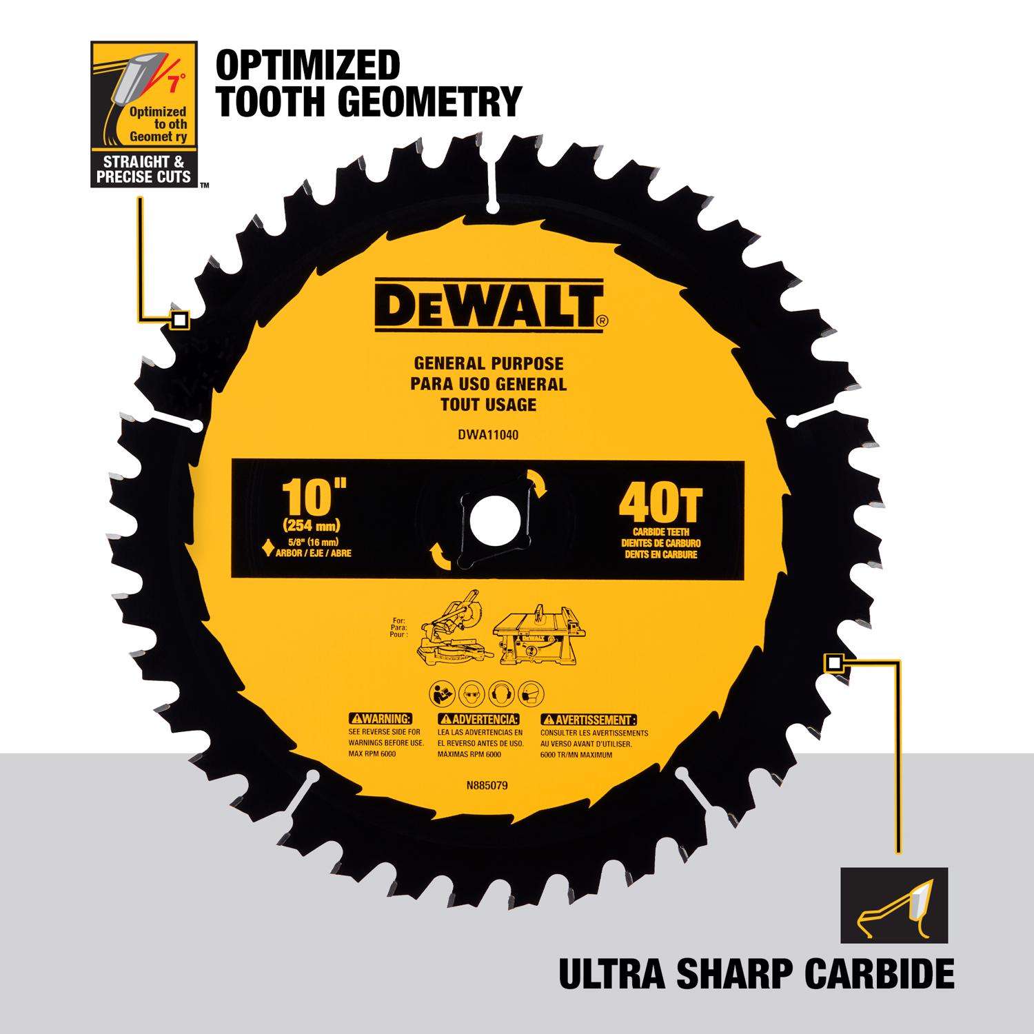 Dewalt 60 tooth discount circular saw blade