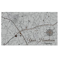Fire & Pine 15 in. H Lunar Surface Wood Custom Map