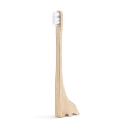 Kikkerland Brown Bamboo Toothbrush Holder