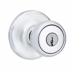 Kwikset Tylo Satin Chrome Entry Lockset K3 1-3/4 in.
