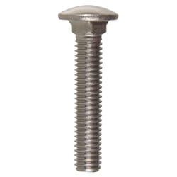 HILLMAN 0.375 in. X 2 in. L Stainless Steel Carriage Bolt 25 pk