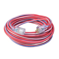 Southwire Patriotic Indoor or Outdoor 25 ft. L Blue/Red/White Extension Cord 12/3 SJTW