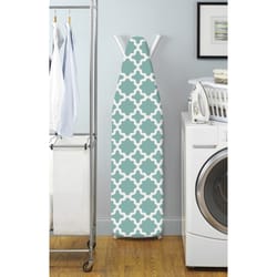 Whitmor 15 in. W X 54 in. L Cotton Concord Turquoise Ironing Board Cover and Pad
