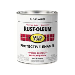 Rust-Oleum Stops Rust Indoor and Outdoor Gloss White Rust Prevention Paint 1 qt
