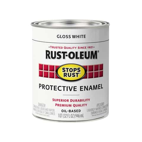 Rust-Oleum Stops Rust Indoor and Outdoor Semi-Gloss White Oil-Based  Protective Paint 1 qt - Ace Hardware