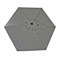 Living Accents Woodridge 9 ft. Tiltable Brown Patio Umbrella