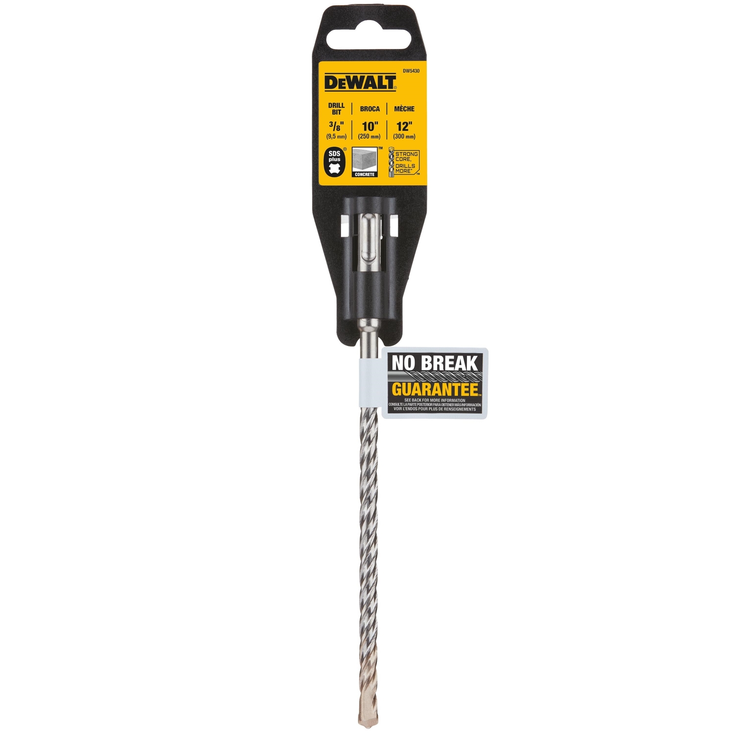 DeWalt 3/8 in. X 12 in. L Carbide Tipped Drill Bit SDS-Plus Shank 1 pc