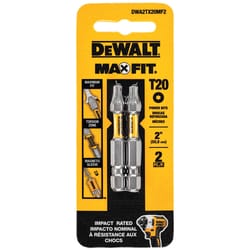 DeWalt Max Fit Torx #20 X 2 in. L Screwdriver Bit Set Steel 2 pk