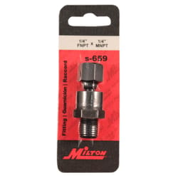 Milton Steel Air Hose Swivel Connector 1/4 in. 1/4 in. 10 pc