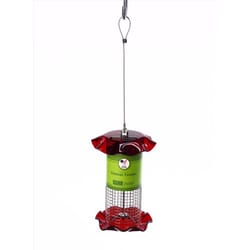 Birds Choice Wild Bird 1 qt Acrylic/Stainless Steel Tube, Mesh/Screen Bird Feeder