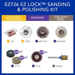 Dremel EZ Lock Sanding/Polishing Kit 8 pc