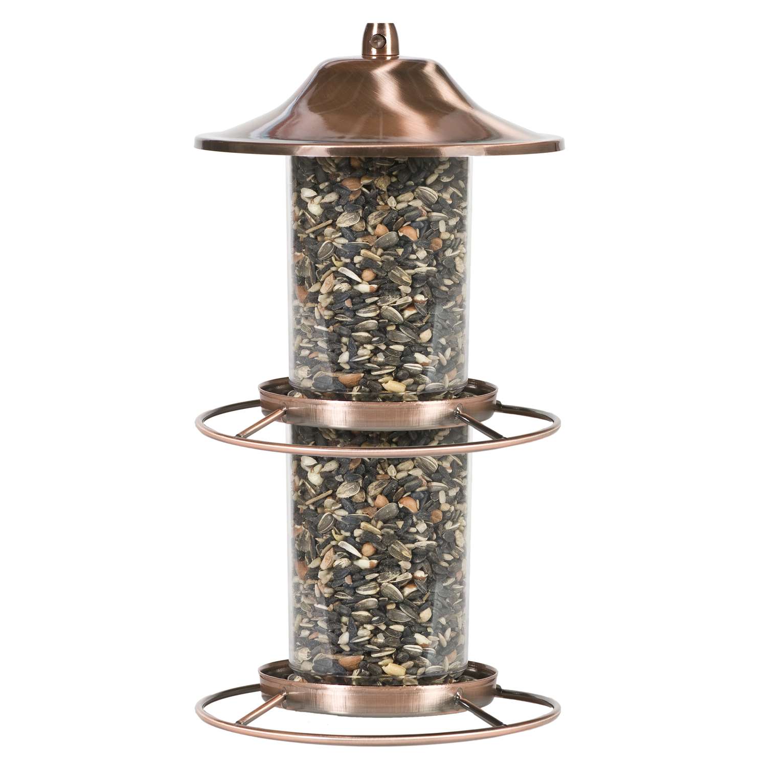 PerkyPet Wild Bird 4.5 lb. Copper Panorama Bird Feeder 2 ports Ace