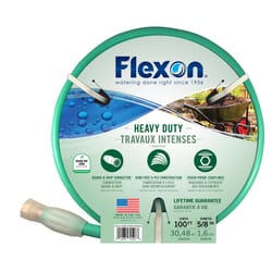 Flexon 5/8 in. D X 100 ft. L Heavy Duty Garden Hose Green
