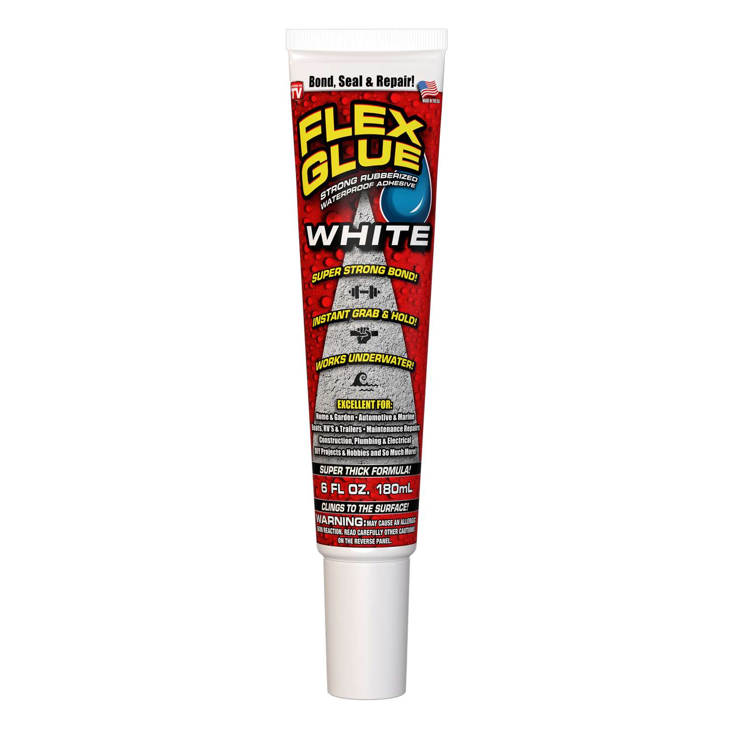 FLEX GLUE White Rubberized Waterproof Adhesive 6 oz. - Ace Hardware