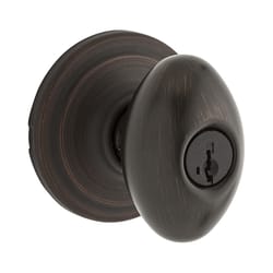 Kwikset Signature Series Laurel Knob Venetian Bronze Entry Lockset Right or Left Handed