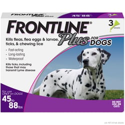 Frontline Plus Liquid Dog Flea and Tick Drops 9.8% Fibronil, 8.8% (S)-methoprene 0.09 oz