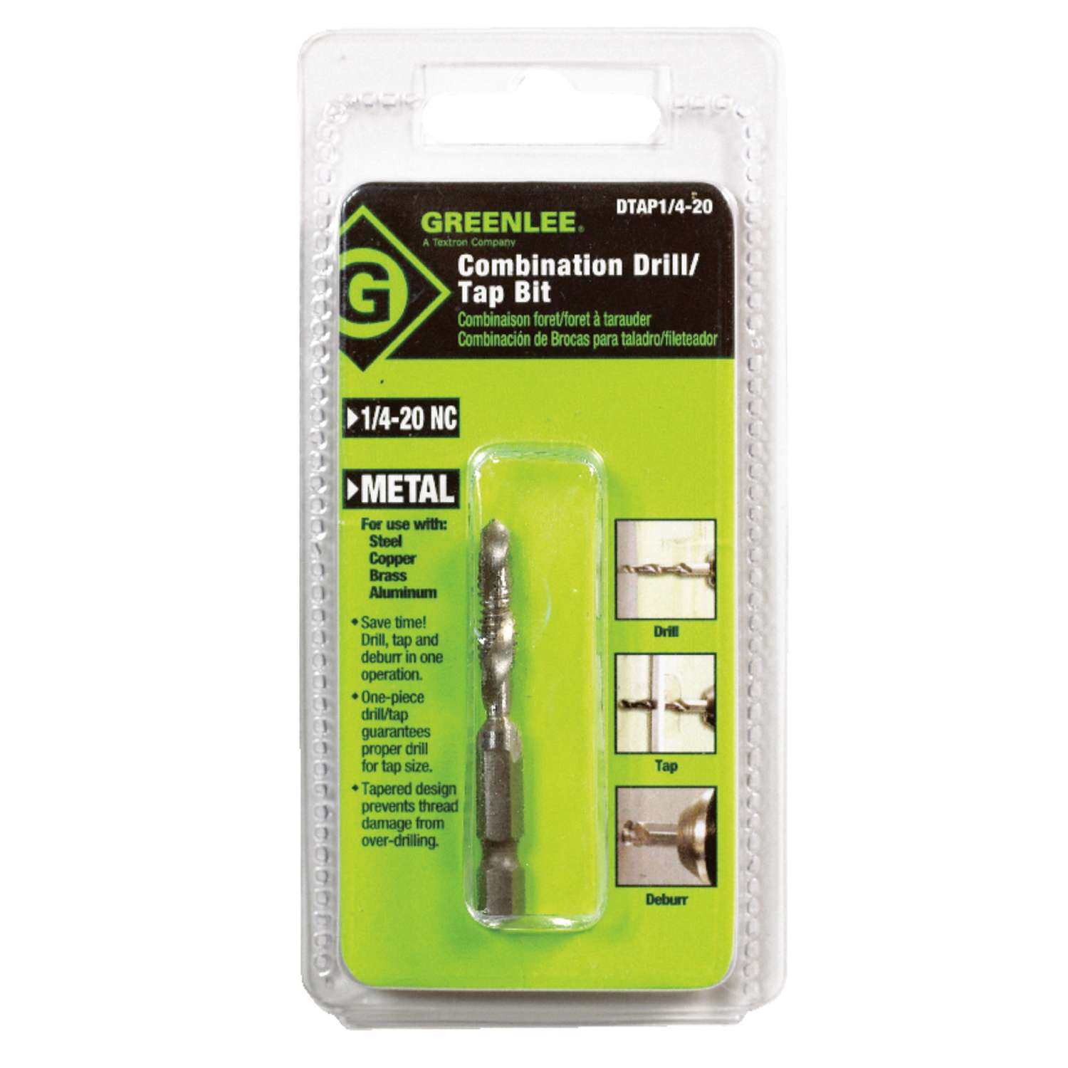 DRILL TAP SET, 8MM-1.25 THRD 2PC