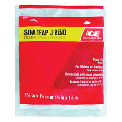 Ace 1-1/2 in. D X 6 in. L PVC Sink Trap J-Bend