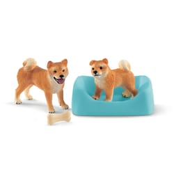 Schleich Farm World Shiba Inu Mother & Puppy Toy Multicolored