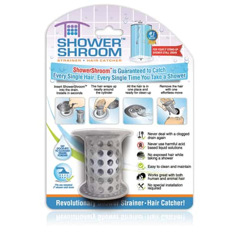 MineralStream - Shower Drain Hair Catcher, Blue