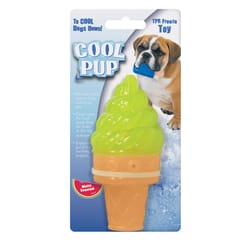 Boss Pet Cool Pup Green TPR Ice Cream Cone Dog Toy Mini 1 pk