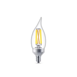 Philips BA11 E12 (Candelabra) LED Bulb Soft White 75 Watt Equivalence 3 pk