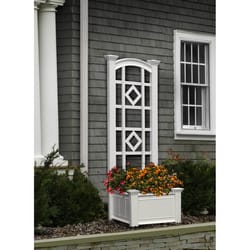 Vita Milan 59.25 in. H White Vinyl Garden Trellis